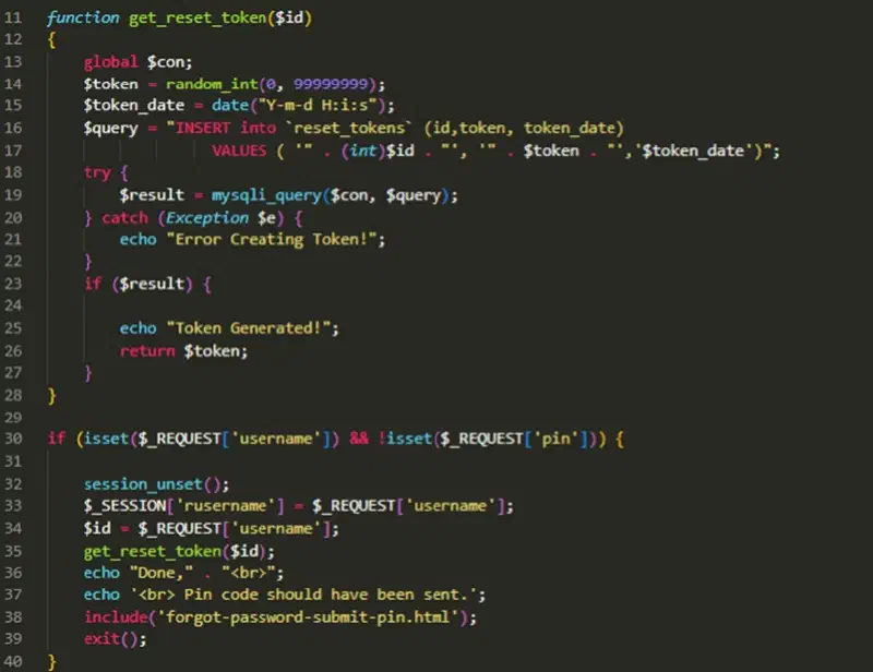 Backend flow of password reset with type casting
