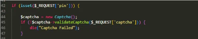 Observed CAPTCHA behavior across first, second, and third PIN attempts