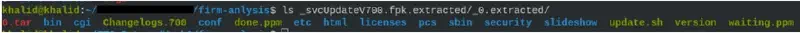 Internal content extraction using .fpk